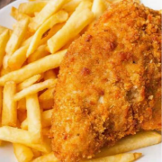 Chicken Schnitzel and Chips