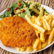 Chicken Schnitzel Chips and Salad Pack